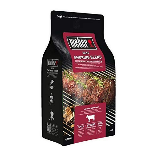 Weber 17663 - Miscela Chips per affumicatura Carne di Manzo, 700g, Nero