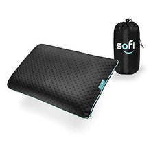 Carica l'immagine nel visualizzatore di Gallery, sofi Cuscino Campeggio per cervicale - da Viaggio in Memory Foam Nero