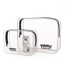 Carica l'immagine nel visualizzatore di Gallery, Beauty Case da viaggio YAMIU 2-Pcs cosmetici trousse Impermeabile linea Nero - Ilgrandebazar