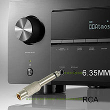 Carica l'immagine nel visualizzatore di Gallery, VCE 6 Pezzi Adattatore Audio RCA femmina－jack 6.3mm maschio mono Connettore...