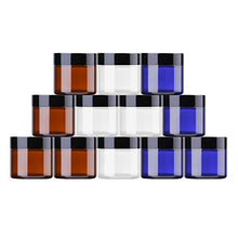 Carica l'immagine nel visualizzatore di Gallery, THETIS Homes Vasetti in Vetro da 56gr – Contenitori Cosmetici 3 Colori 12 Pz