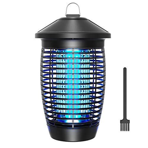 Lampada Antizanzare Elettrica, Aggiornamento per il 2023, 4500V 20W UV Zanzariera Elettrica Impermeabile IPX4, Insetticida Zanzare per Casa Giardino Interno Esterno, con 1 Spazzole Pulite