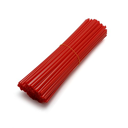 Copriraggi Moto Motocross 72 PCS Copri Raggi Spoke Skins Motociclo Rosso