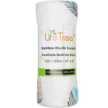 Carica l&#39;immagine nel visualizzatore di Gallery, LifeTree Copertine in Mussola | Cotone Bambù XL Dimensione 120 x 120 1.Piuma