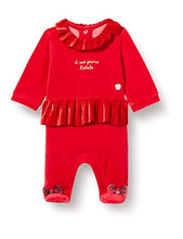 Carica l'immagine nel visualizzatore di Gallery, Chicco, Tutina Natale in ciniglia con piedino, Bimba 0-24, Rosso (411), 3 mesi