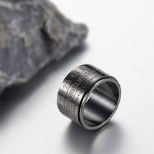 Carica l&#39;immagine nel visualizzatore di Gallery, HIJONES Squillare Numeri Arabi Blu Nottilucenti Rotanti Uomini Acciaio Nero - Ilgrandebazar