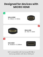 Carica l&#39;immagine nel visualizzatore di Gallery, UGREEN Cavo Micro HDMI Maschio a Femmina 4K 3D Supporta ARC Ethernet...