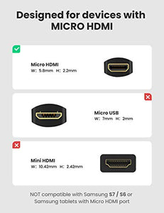 UGREEN Cavo Micro HDMI Maschio a Femmina 4K 3D Supporta ARC Ethernet...