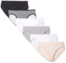 Carica l&#39;immagine nel visualizzatore di Gallery, Standard Cotton Stretch Hi-cut Brief Panty, 6-pack,...