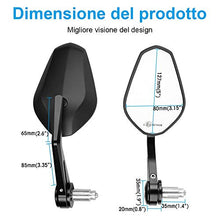 Carica l&#39;immagine nel visualizzatore di Gallery, 7/8&quot; 22mm Specchietti Moto Omologati, per Manubrio E9 B