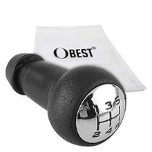 Carica l&#39;immagine nel visualizzatore di Gallery, OBEST Auto Pomello del Cambio 5 Marce per Peugeot 205 206 306 Black&amp;silver