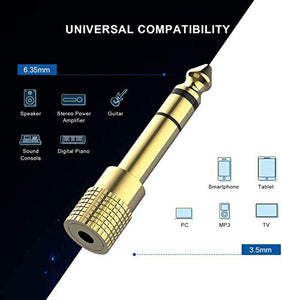 3,5mm Maschio a 6,35mm Femmina e 6,35 mm a 3,5 Adattatore...