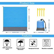 Carica l&#39;immagine nel visualizzatore di Gallery, Coperta da Spiaggia Tappetino Picnic - 210x200cm Portatile Anti Sabbia...