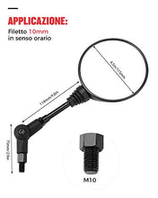 Carica l&#39;immagine nel visualizzatore di Gallery, Moto Specchietto Retrovisore Omologati Universali Specchi Specchio...