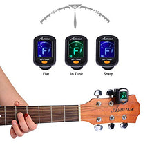 Carica l&#39;immagine nel visualizzatore di Gallery, Asmuse Accordatore Clip per Chitarra Violino Ukulele Basso Elettrico Nero-T - Ilgrandebazar