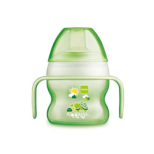 MAM 670183, Tazza di apprendimento, salvagoccia, per bambini, Verde (grün) - Ilgrandebazar