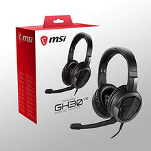 Carica l&#39;immagine nel visualizzatore di Gallery, MSI Immerse GH30 V2 cuffia gaming con logo serigrafato nero, controller...