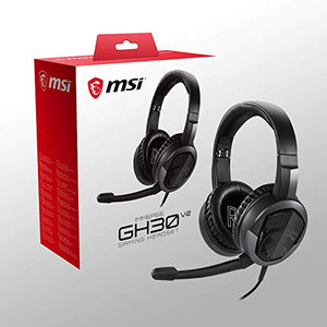 MSI Immerse GH30 V2 cuffia gaming con logo serigrafato nero, controller...