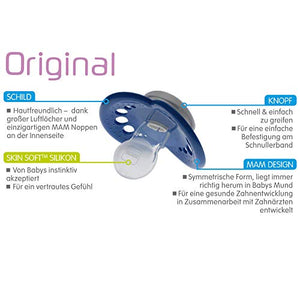 MAM 706011 - Ciuccio "Original" in silicone per bambini dai 16 mesi su,... - Ilgrandebazar