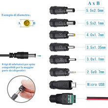 Carica l&#39;immagine nel visualizzatore di Gallery, Alimentatore AC 12V 2A Alimentatore AC220V da 230V a DC12V con 8 adattatori per spina Caricabatteria DC12V 500mA 1000mA 1500mA 2000mA Adattatore AC-DC (DC12V-2A)