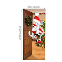 Carica l'immagine nel visualizzatore di Gallery, Hyakoz Decorazioni Natalizie per Porta, Babbo Natale Renne Sfondo Porta Copriporta Natalizio Appendere Striscione Natale Decorazioni per Porte, Pareti, Finestra, Festa di Natale 90 X 200cm