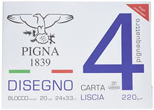 Carica l'immagine nel visualizzatore di Gallery, Pigna Pignaquattro 0220021Ge, Album Da Disegno, Formato 24 X 33 Cm, Fogli Lisci, Grammatura 220Gr/M2, 20 Fogli, Bianco