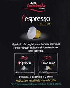 Caffè Trombetta L'Espresso Arabica - Confezione da 50 Capsule - Ilgrandebazar