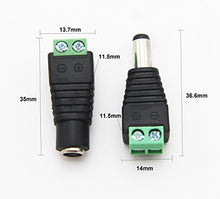 Carica l&#39;immagine nel visualizzatore di Gallery, MZMing [12 Paia] 12V Maschio Femmina Connettori Elettrici DC Adattatore...