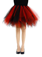 Carica l'immagine nel visualizzatore di Gallery, iMixCity Donna Retro Annata di 50 Anno Tutu Gonna Taglia unica, Nero + Rosso - Ilgrandebazar