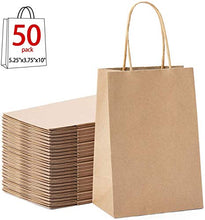 Carica l'immagine nel visualizzatore di Gallery, Switory Sacchetto Regalo Kraft 50pc, 13x9,5x20cm Borsa Shopping in Carta 50pc