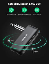 Carica l'immagine nel visualizzatore di Gallery, UGREEN Ricevitore Bluetooth v5.0 per Auto, Adattatore con Chip...