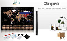 Carica l&#39;immagine nel visualizzatore di Gallery, Anpro Mappa del Mondo da Grattare - 80x58cm Poster con Bandiera... - Ilgrandebazar
