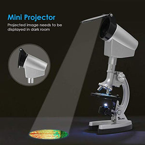 TELMU Microscopio per studenti 300X-600X-1200X Magnifications Microscopio...