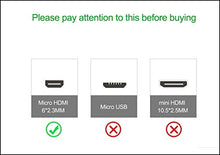 Carica l'immagine nel visualizzatore di Gallery, AmazonBasics - Cavo ad alta velocità micro HDMI su HDMI, standard più 1,83 m