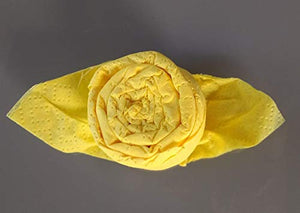 Tovaglioli Rosa in giallo, set da 12, per la compleanno, matrimono. - Ilgrandebazar
