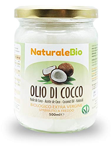 Olio di Cocco Biologico Extra Vergine 500 ml. Crudo e Spremuto a Freddo.... - Ilgrandebazar