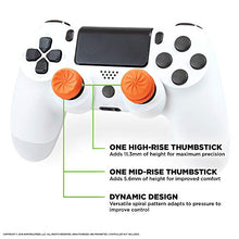 Carica l&#39;immagine nel visualizzatore di Gallery, KontrolFreek FPS Freek Vortex per Controller PlayStation 4 (PS4) | Performance Thumbsticks Copri Joystick di Gioco | 1 levetta convessa alta, 1 levetta concava di media altezza | Arancione