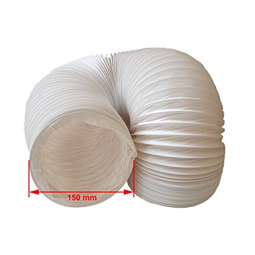 daniplus© - Tubo di scarico d'aria, flessibile, in PVC, diametro 150 mm,...