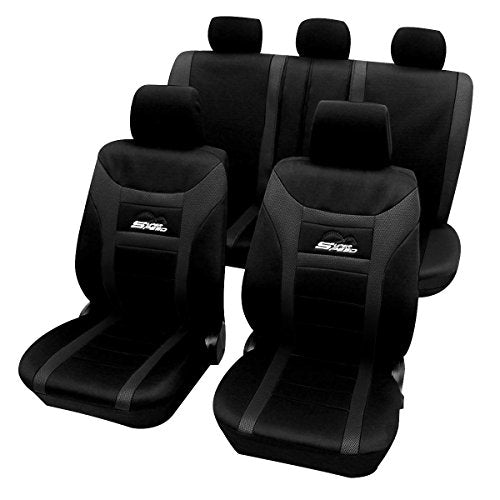 WOLTU AS7259sz Set Completo di Coprisedili Auto 5 Posti Seat Cover Nero