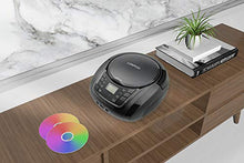 Carica l&#39;immagine nel visualizzatore di Gallery, LONPOO Radio Portatili Boombox, Lettore CD MP3 con USB, AUX Nero