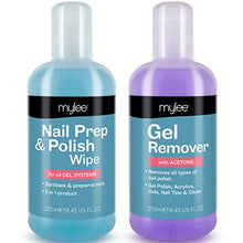 Carica l'immagine nel visualizzatore di Gallery, Mylee Nail Prep &amp; Polish Wipe + Gel Remover 250ml, Solvente Premium di alta...