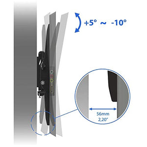 deleyCON MK-W-2 – Universal Staffa a Muro per TV - Hasta 75 kg- Inclinación - Ilgrandebazar