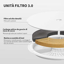 Carica l&#39;immagine nel visualizzatore di Gallery, PETKIT CYBERTAIL Fontanella per Gatti, Fontanella per Gatti Senza Fili,25dB Silenziosa,Fontanella per Cani,con Luci A LED,3.0 Aggiornare l&#39;elemento Filtrante,Pompa dell&#39;Acqua Senza Fili,1.8 L