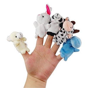 Xrten 10pcs Dito Cartoon Animal Finger, Dita Marionette Burattini in Morbido...