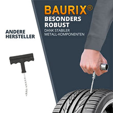 Carica l'immagine nel visualizzatore di Gallery, BAURIX® Premium Kit Riparazione Pneumatici Auto [68 Pezzi] - Kit Riparazione Pneumatici Moto - Kit ripara gomme Auto Senza Dover Cambiare Gli Pneumatici - Kit per Riparazione Pneumatici tubeless