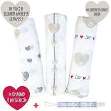 Carica l'immagine nel visualizzatore di Gallery, Mussole Neonato In Cotone Morbido ed Organico per Bimbi E Bebè. Ideali Come...