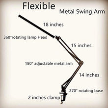 Carica l&#39;immagine nel visualizzatore di Gallery, NovoLido LED Lampada da Tavolo con Morsetto, 3 Modalità di Colore Nero - Ilgrandebazar