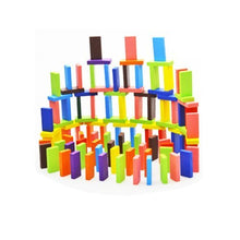 Carica l&#39;immagine nel visualizzatore di Gallery, Eshowy 120pcs Colourful Wooden Dominos Blocks Set, Kids Game Educational... - Ilgrandebazar