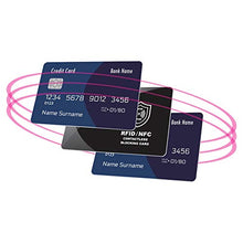Carica l'immagine nel visualizzatore di Gallery, Protezione Rfid per Carte di Credito Contactless – Scheda di Blocco Rfid &amp; Nfc - Proteggi Carta Bancaria, Pasaporto, Documento D’Identità - per Portafoglio da Uomo e Donna, Idee Regalo Natale, 2 pezzi
