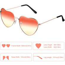 Carica l&#39;immagine nel visualizzatore di Gallery, 2 Paia Hippy Occhiali a Forma di Cuore Gradiente Lente Rossa E Gialla - Ilgrandebazar